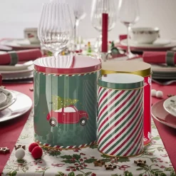 Gifi Lot de 3 boîtes alimentaires en métal décor Noël 3 tailles