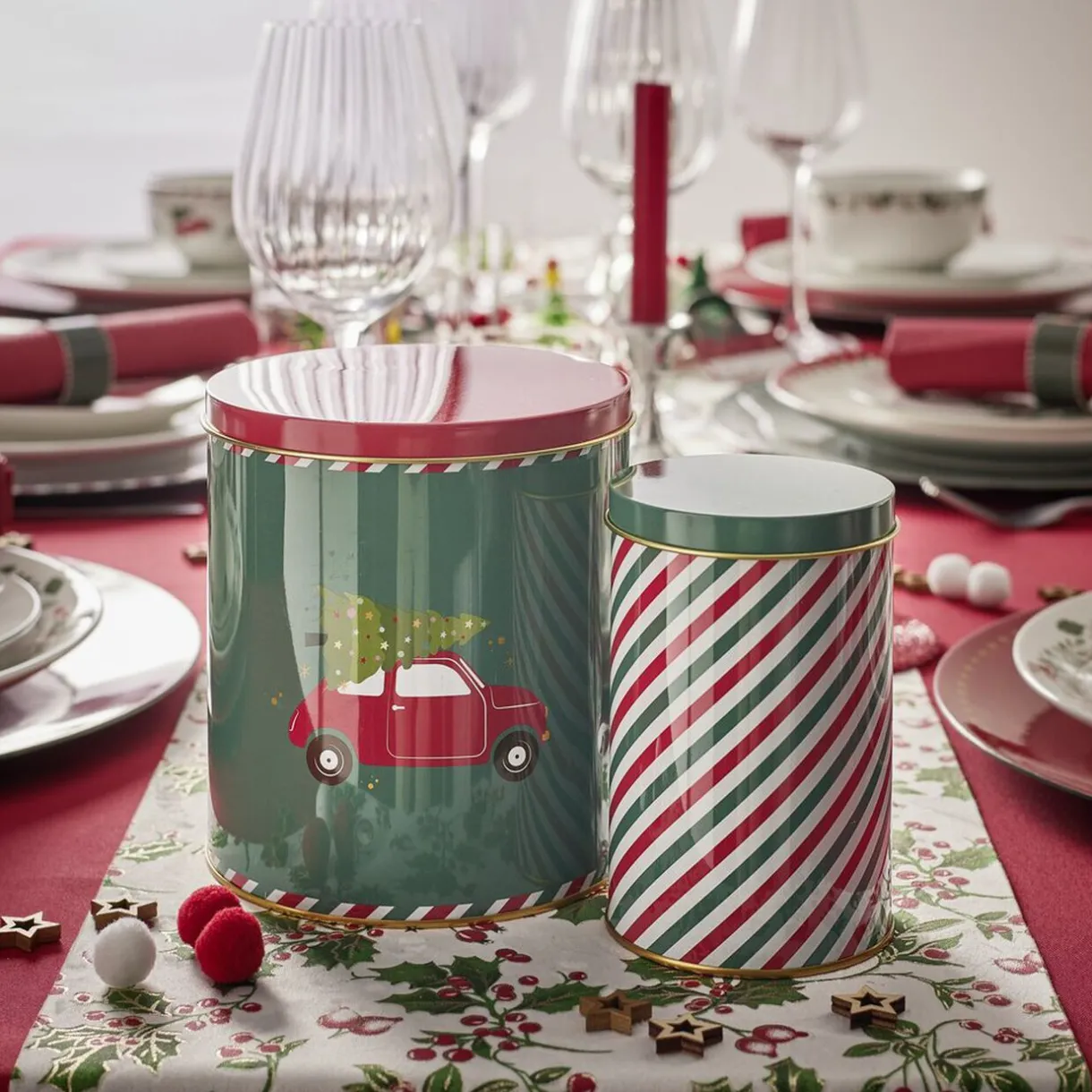 Gifi Lot de 3 boîtes alimentaires en métal décor Noël 3 tailles