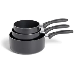 Gifi Lot de 3 casseroles tous feux sauf induction aluminium noir Ø14/16/20cm Online