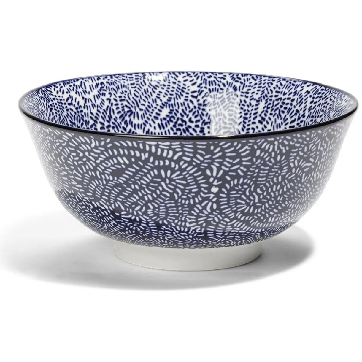 Gifi Lot de 4 coupelles 300ml porcelaine Ø15cm bleu et blanc