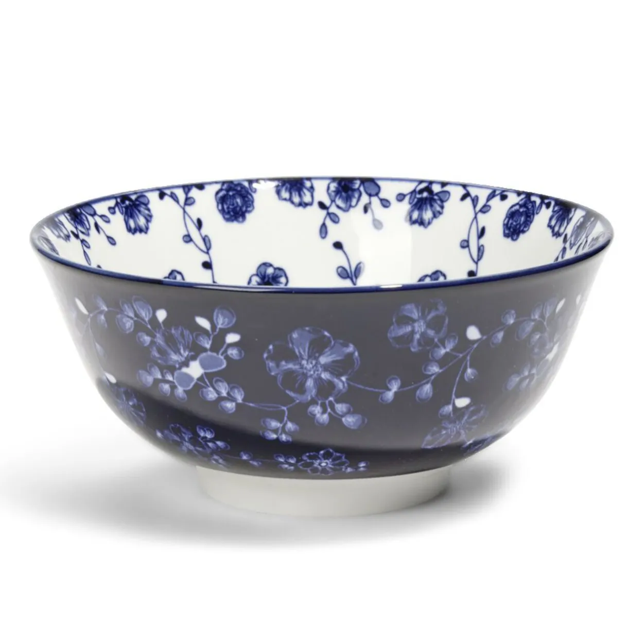 Gifi Lot de 4 coupelles 300ml porcelaine Ø15cm bleu et blanc