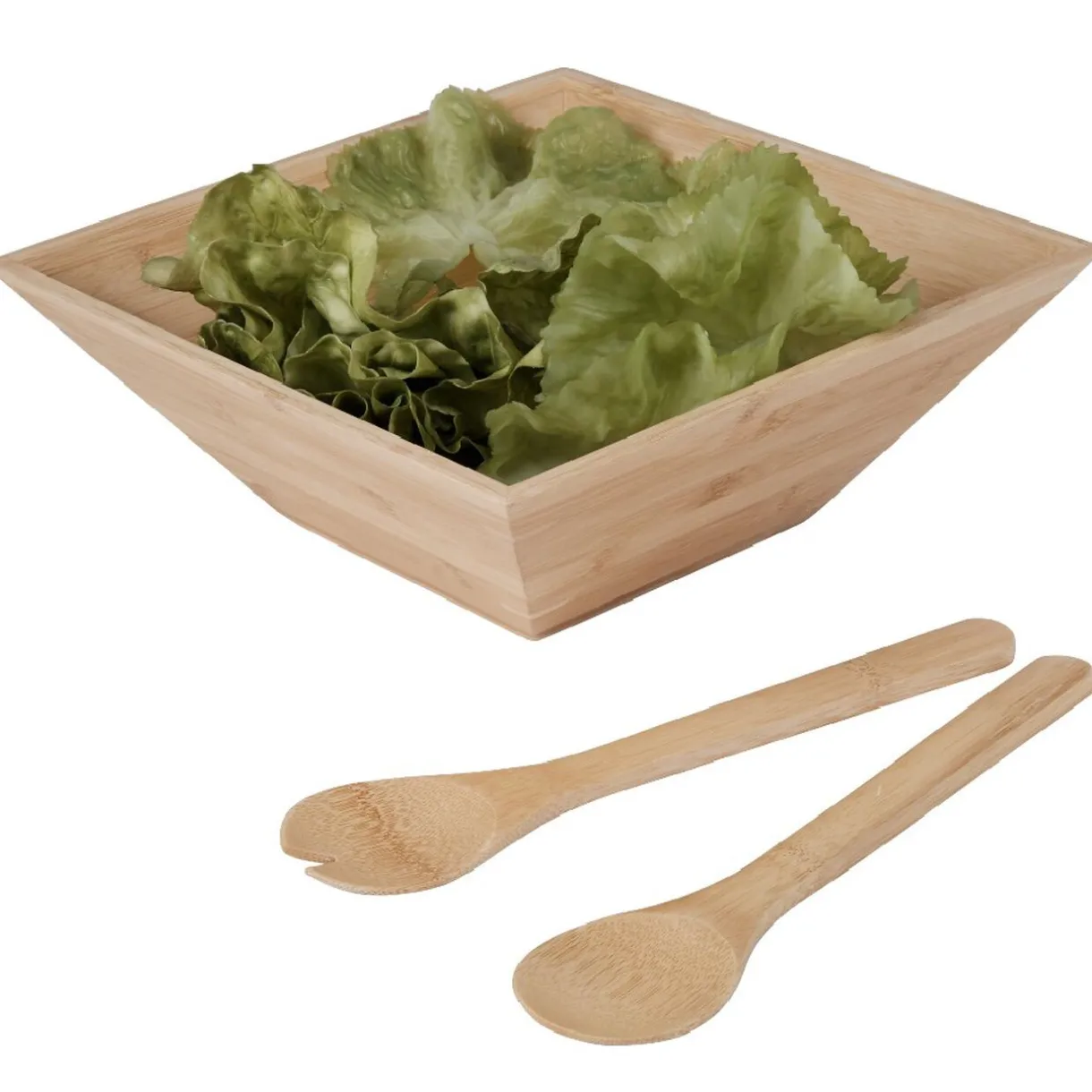 Gifi Lot de 2 couverts à salade en bambou Discount