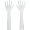 Gifi Lot de 2 couverts à salade forme main plastique blanc Clearance