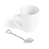 Gifi Lot de 4 cuillères forme pelle en métal argenté