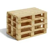 Gifi Lot de 4 dessous de verre en bois style palette 12x8xH2cm Outlet