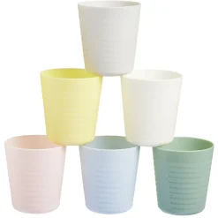 Gifi Lot de 6 gobelets en plastique réutilisable 230 ml
