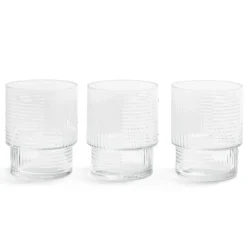 Gifi Lot de 3 gobelets en verre empilables 32,5cl Discount