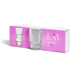 Gifi Lot de 3 gobelets en verre empilables 32,5cl Discount