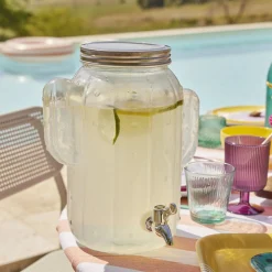 Gifi Lot de 4 gobelets en verre Nora coloré transparent 25,5cl Hot