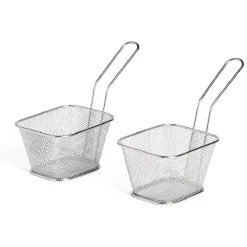 Gifi Lot de 2 paniers à frites inox argenté 19,5x17,5x8,5cm Clearance