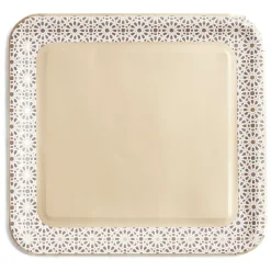 Gifi Lot de 6 plats de présentation en carton 33x31cm décor oriental