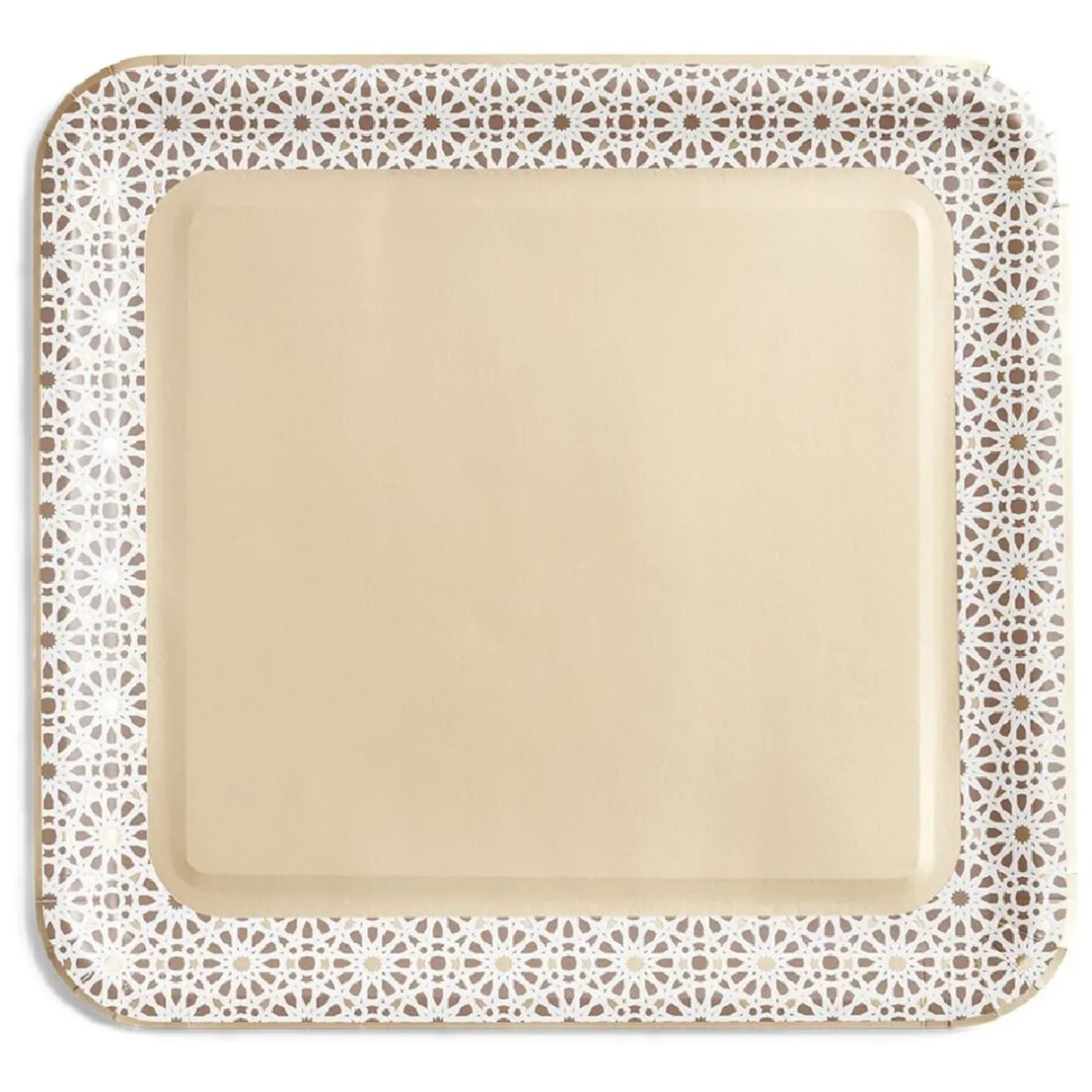 Gifi Lot de 6 plats de présentation en carton 33x31cm décor oriental