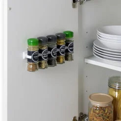 Gifi Lot de 2 porte-épices adhésifs support de rangement pour bocal Outlet