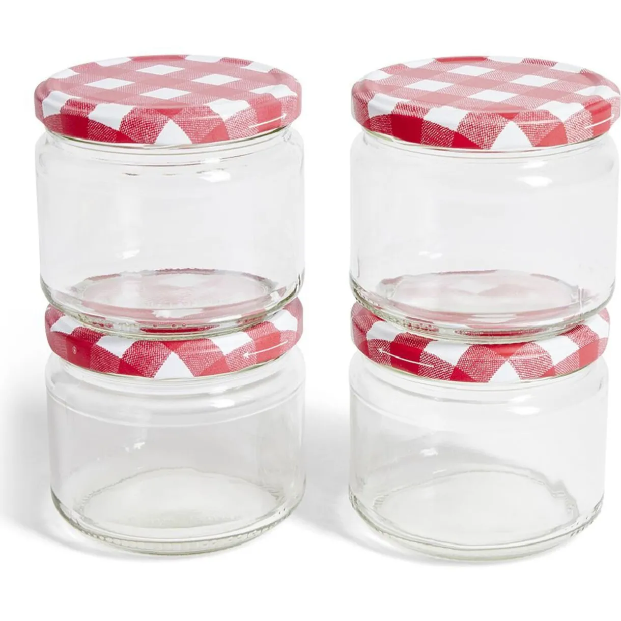 Gifi Lot de 4 pots à confiture acier et verre Ø7,5xH8,7cm Outlet