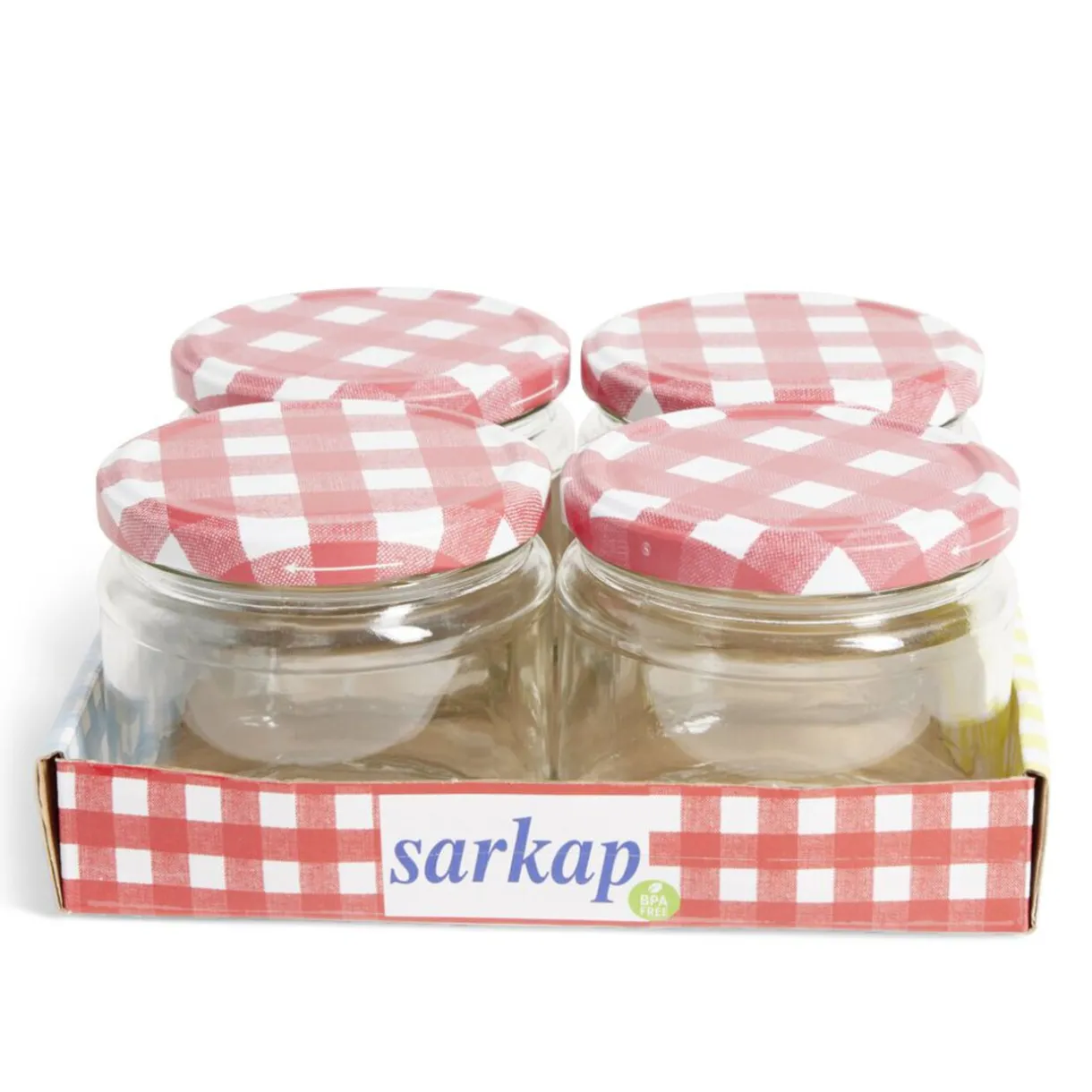 Gifi Lot de 4 pots à confiture acier et verre Ø7,5xH8,7cm Outlet