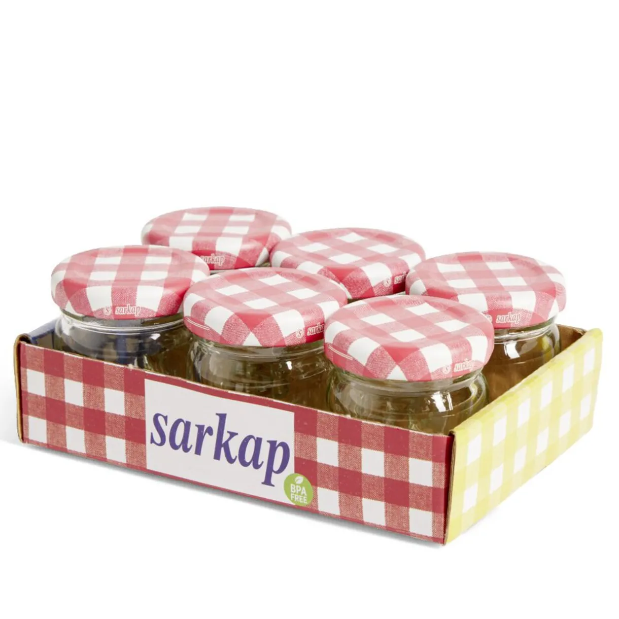 Gifi Lot de 6 pots à confiture acier et verre Ø4,5xH4,6cm Discount