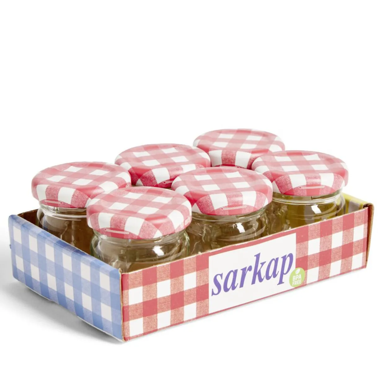 Gifi Lot de 6 pots à confiture acier et verre Ø4,5xH4,6cm Discount