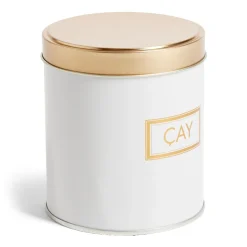 Gifi Lot de 3 pots à épices acier blanc et doré Ø9,9xH11,4cm Online