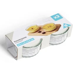 Gifi Lot de 2 ramequins en verre transparent Ø8,5xH4,5cm Outlet