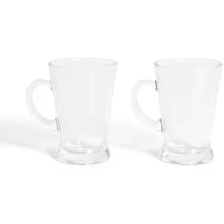 Gifi Lot de 2 tasses à café 170ml verre transparent New