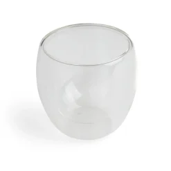 Gifi Lot de 2 tasses double paroi verre transparent 250ml Outlet