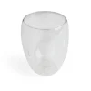 Gifi Lot de 2 tasses double paroi verre transparent 350ml New