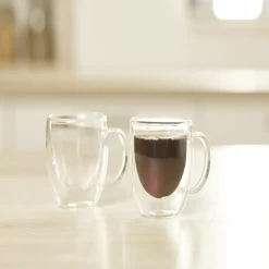 Gifi Lot de 2 tasses double paroi 80ml