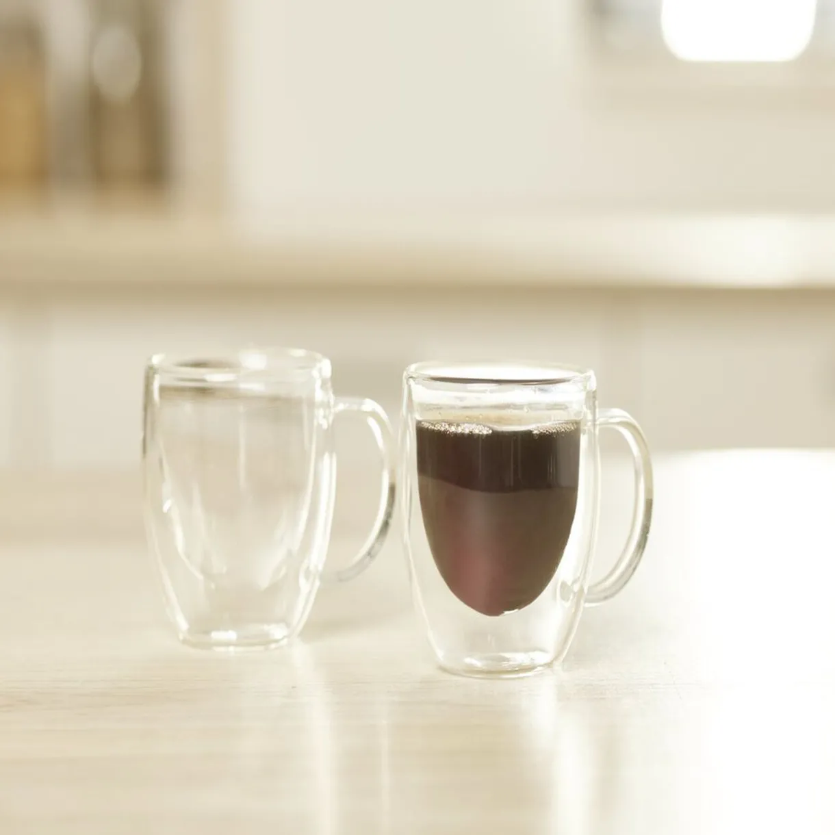 Gifi Lot de 2 tasses double paroi 80ml