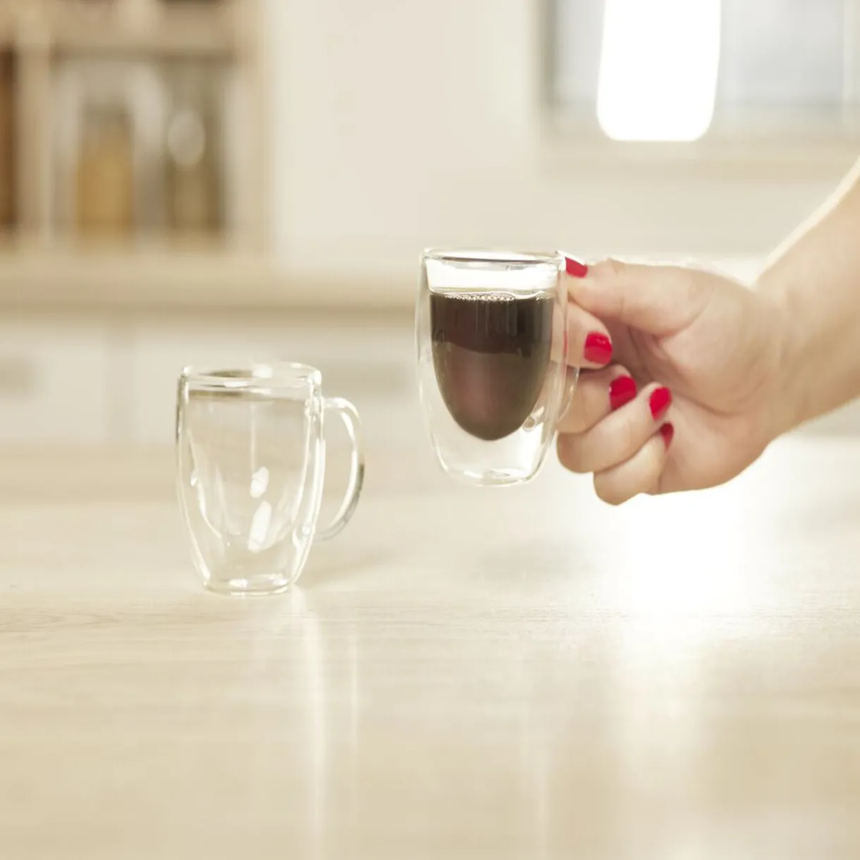 Gifi Lot de 2 tasses double paroi 80ml