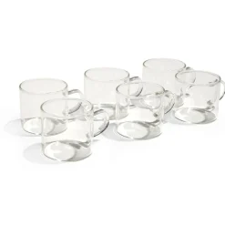 Gifi Lot de 4 tasses en verre transparent 10cl