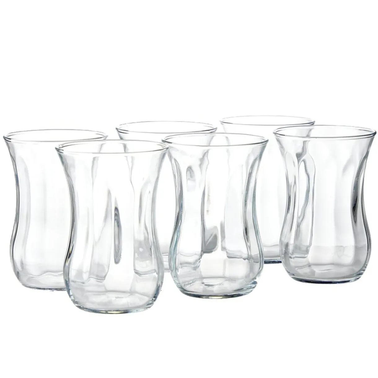 Gifi Lot de 6 verres à thé en verre 11,5cl H8,3cm Best