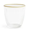 Gifi Lot de 3 verres bas 29,5cl avec bord doré Discount