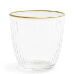 Gifi Lot de 3 verres bas 29,5cl avec bord doré Discount