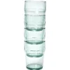 Gifi Lot de 4 verres bas en plastique effet martelé