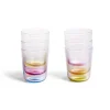 Gifi Lot de 6 verres 31cl transparents avec fond coloré Sale
