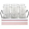 Gifi Lot de 6 verres hauts sur un plateau