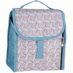 Gifi Lunch bag réfrigérant blanc et bleu motif fleuri rouge 2,3 L Outlet