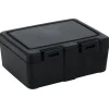 Gifi Lunch box à 2 compartiments - Boîte alimentaire en plastique noir 1L Outlet