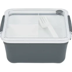 Gifi Lunch box 2 niveaux plastique gris 95cl Best