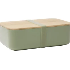 Gifi Lunchbox en plastique avec couvercle bambou +sangle silicone 900 ml New