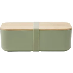 Gifi Lunchbox en plastique avec couvercle bambou +sangle silicone 900 ml New