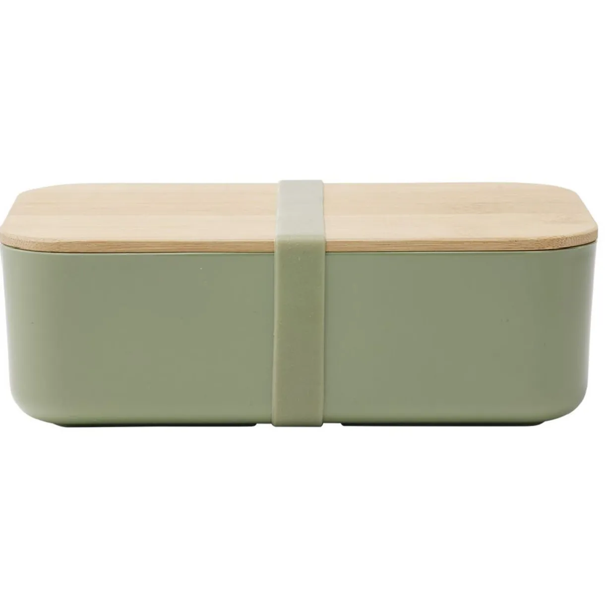 Gifi Lunchbox en plastique avec couvercle bambou +sangle silicone 900 ml New
