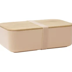 Gifi Lunchbox en plastique avec couvercle bambou +sangle silicone 900 ml New