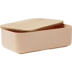 Gifi Lunchbox en plastique avec couvercle bambou +sangle silicone 900 ml New