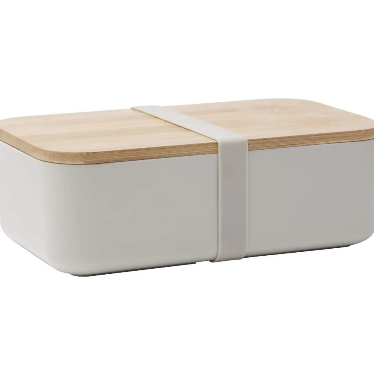 Gifi Lunchbox en plastique avec couvercle bambou +sangle silicone 900 ml New