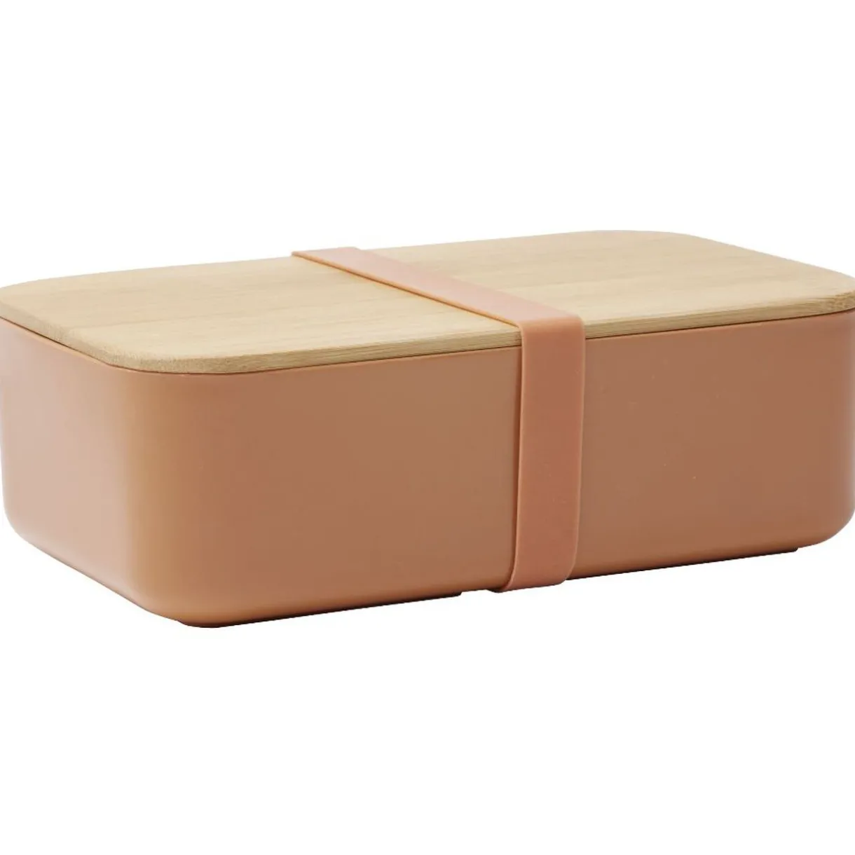 Gifi Lunchbox en plastique avec couvercle bambou +sangle silicone 900 ml New