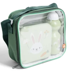 Gifi Lunchbox enfant 720ml avec gourde 350ml et sac de transport lapin vert New