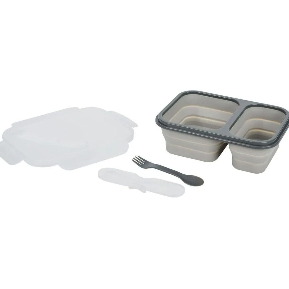 Gifi Lunchbox rétractable 2 compartiments avec couvercle 3 coloris
