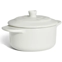 Gifi Mini cocotte individuelle en céramique avec couvercle - gris ou blanc Online