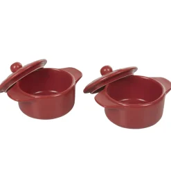 Gifi Minis cocottes rouges mat avec couvercle x2 Outlet